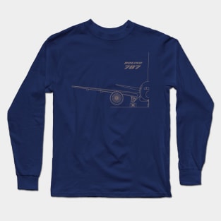 787 front view Long Sleeve T-Shirt